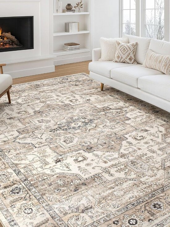 Other - Area Rug 8x10 Washable Vintage - Soft Traditional Rugs for Living Room Large Non